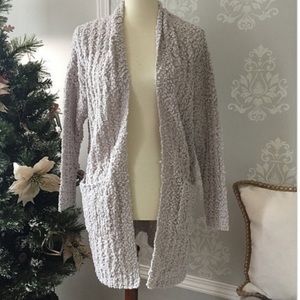 Popcorn Cardigan! Light Grey with Pockets